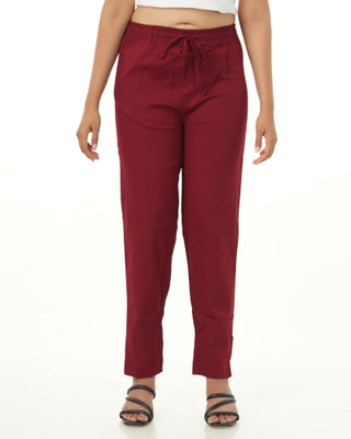 LoveiT Regular Fit Women Maroon Trousers