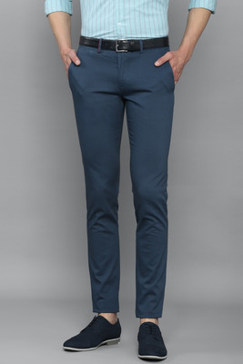 LOUIS PHILIPPE Slim Fit Men Dark Blue Trousers