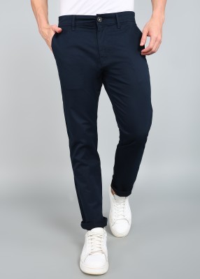 WROGN Slim Fit Men Blue Trousers