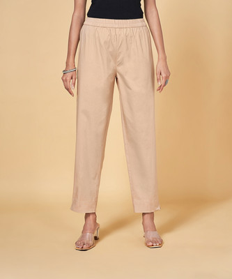 Rangmanch by Pantaloons Regular Fit Women Beige Trousers