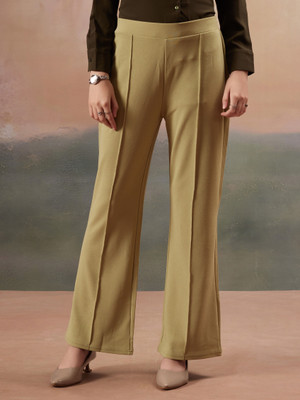 fithub Relaxed Women Light Green Trousers