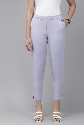 VAN HEUSEN Regular Fit Women Purple Trousers