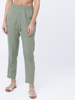 Vishudh Regular Fit Women Green Trousers