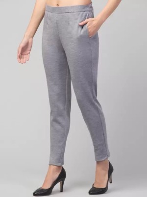 LOOKLINE Regular Fit Women Grey Trousers