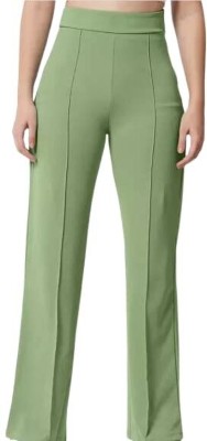 TRUE WESTIES Regular Fit Women Green Trousers