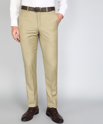 LOUIS PHILIPPE Slim Fit Men Khaki Trousers