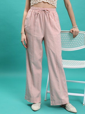 Tokyo Talkies Regular Fit Women Pink Trousers