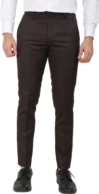 SM Syntex Slim Fit Men Brown Trousers