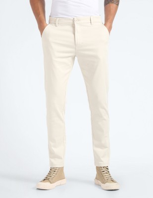 FLYING MACHINE Slim Fit Men Beige Trousers