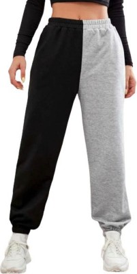 MS STREET Regular Fit Women Black, Grey Trousers