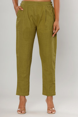 Vivan Enterprises Regular Fit Women Dark Green Trousers