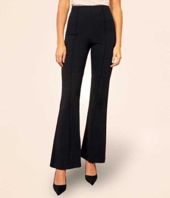 Niofax Regular Fit Women Black Trousers