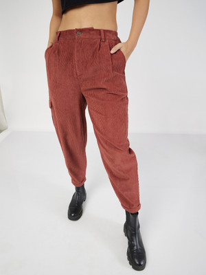 SASSAFRAS Regular Fit Women Brown Trousers