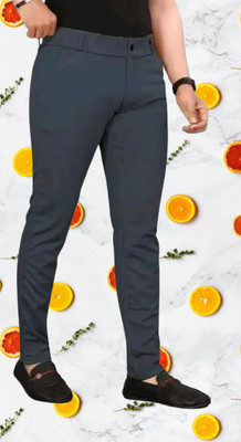 CIVIRASTYLE Regular Fit Men Grey Trousers