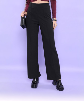 Tokyo Talkies Flared Women Black Trousers