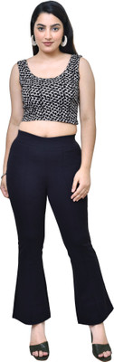 Urban weave Regular Fit Women Blue Trousers