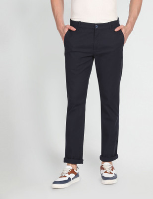 Arrow Sport Regular Fit Men Blue Trousers