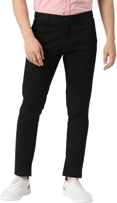 BASICS Slim Fit Men Black Trousers