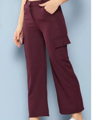 WINEE TRAUSERR Comfort Fit Women Beige Trousers