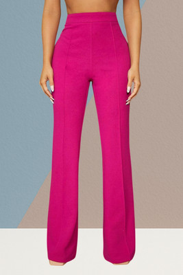 AKOTTY Comfort Fit, Regular Fit Women Pink Trousers
