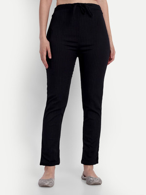 Moda Rapido Slim Fit Women Black Trousers