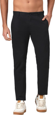 SUBTRACT Slim Fit Men Black Trousers