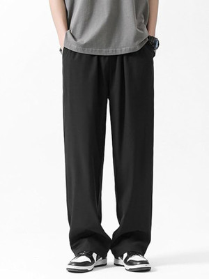 IMSA MODA Solid Men Black Track Pants