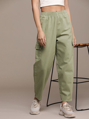 Roadster Regular Fit Women Light Green Trousers
