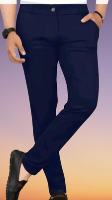 Advikfashion Slim Fit Men Blue Trousers