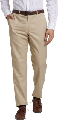 PARK AVENUE Regular Fit Men Beige Trousers