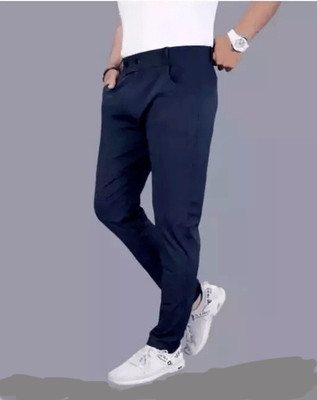 HOC Regular Fit Men Blue Trousers