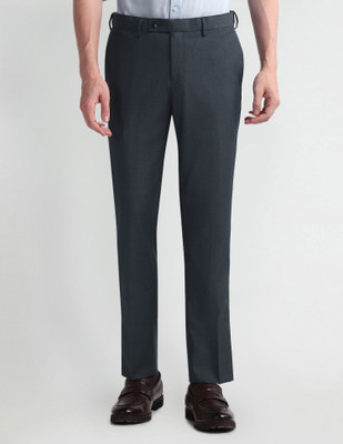 ARROW Slim Fit Men Black Trousers