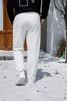 Dockstreet Loose Fit Men White Trousers