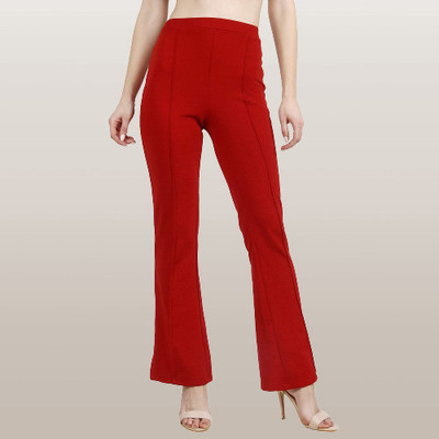 YOZO Regular Fit Women Red Trousers