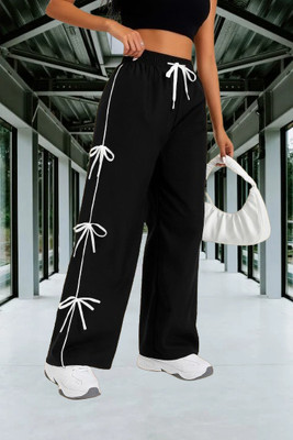 v crone Regular Fit Women Black Trousers