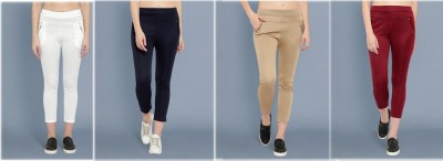 STYLOKAT Regular Fit Women White, Blue, Beige, Maroon Trousers