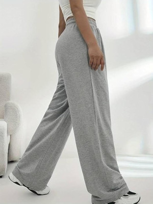 Pricha Solid Women Grey Track Pants