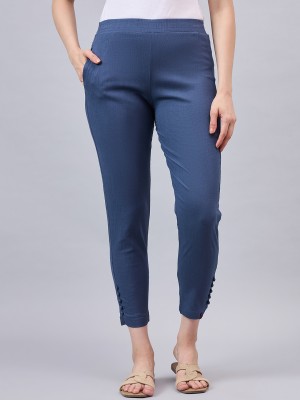 The Pajama Factory Slim Fit Women Blue Trousers