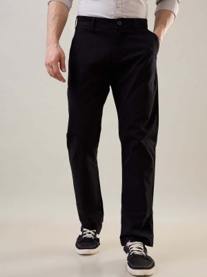 Tim Paris Regular Fit Men Black Trousers