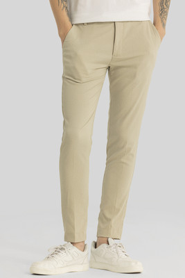 Snitch Slim Fit Men Beige Trousers