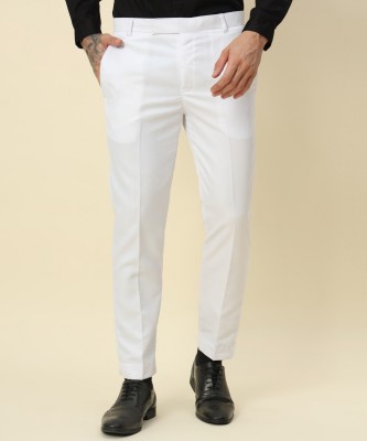 DRESSBASE Regular Fit Men White Trousers