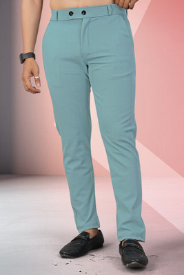 JACKBELLA Regular Fit Men Light Blue Trousers