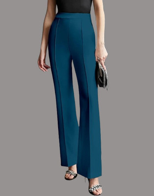 HouseOfCommon Regular Fit Women Blue Trousers