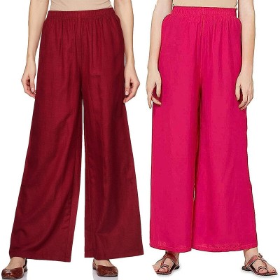 KGN FASHION Regular Fit Women Maroon, Pink Trousers