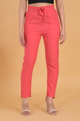 FUBAR Slim Fit Women Pink Trousers