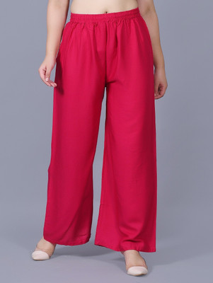 APQRS Flared Women Red Trousers