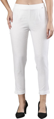 Femmora Comfort Fit Women White Trousers