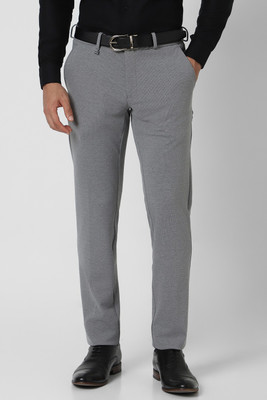 VAN HEUSEN Slim Fit Men Grey Trousers