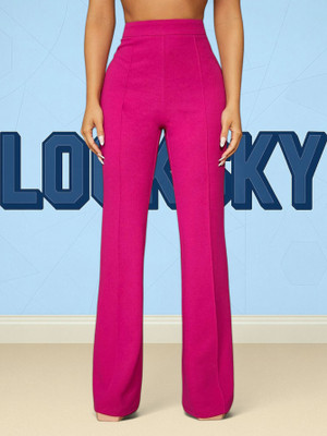 Anitafashion Comfort Fit, Regular Fit Women Pink Trousers