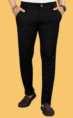 Raienterprises Regular Fit Men Black Trousers